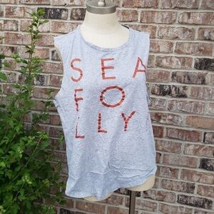 Seafolly Australia Sleeveless Top Gray Size L